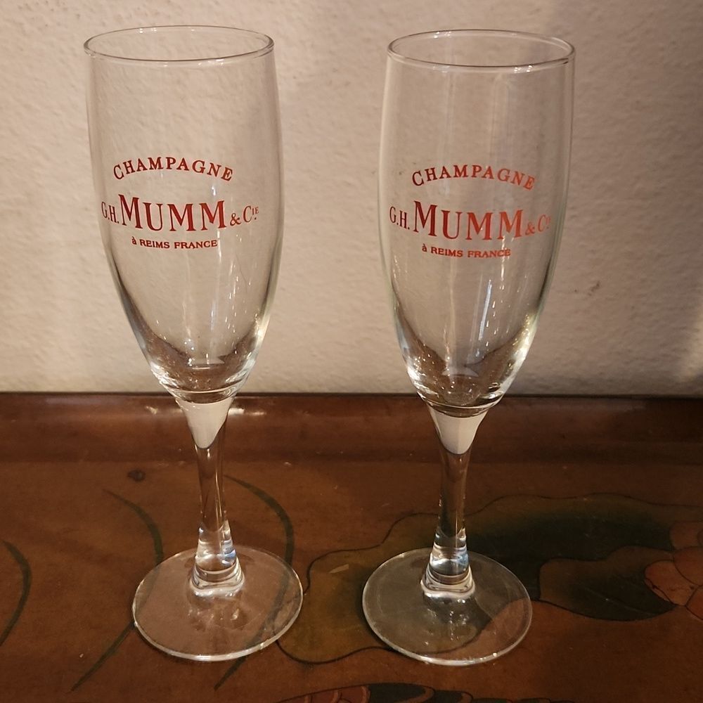 G.H. Mumm Champagne Flute Glass Set of 2